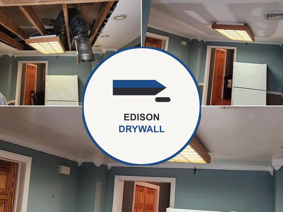 Drywall Repair by a drywall crew in Edison, NJ
